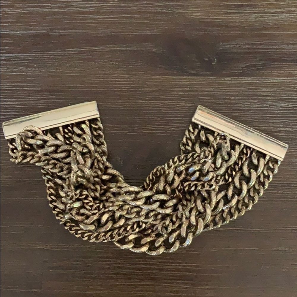 Gold braided chain magnet bracelet